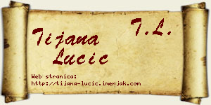 Tijana Lučić vizit kartica